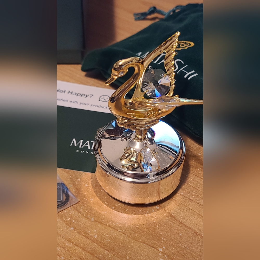 Gold and Silver Swan Figurine